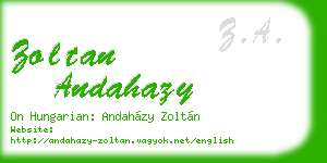 zoltan andahazy business card