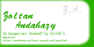 zoltan andahazy business card